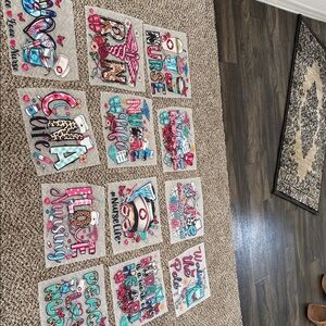 Colorful Nurse-Themed iron on